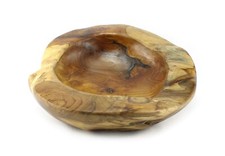 Budawi® Teakholz Schale Obstschale aus Teakholz Wurzelholz Holz Schale Ø 30 cm