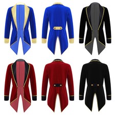 Kids Boys Prince Costume Tailcoat Tuxedo Jacket Coat Halloween Fancy Dress Up