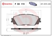 Brembo BremsbeläGe Bremsbelegsatz Vorne FüR Toyota Camry RAV 4 V Lexus UX ES