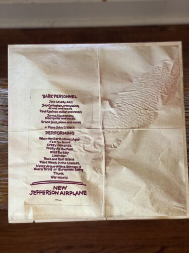 JEFFERSON AIRPLANE Bark LP Original 1971 Bark Paper Bag Cover With Illustrations - Imagen 4 de 10