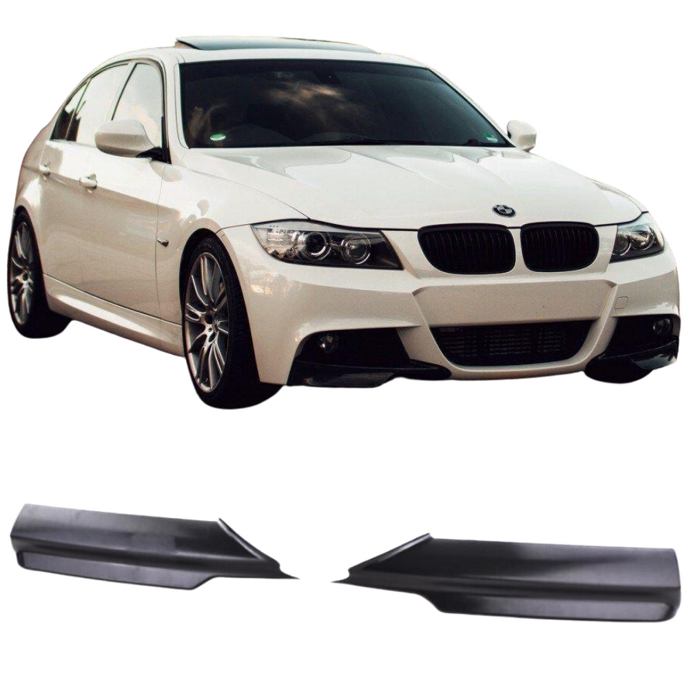 Splitter Coins Pare-choc Noir Mat Look M Performance BMW E90 E91 Pack M