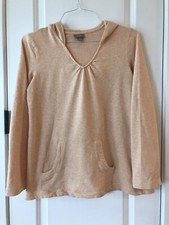 J. Jill Hoodie Small Soft Stretch Knit Pockets Pullover Hooded Sweatshirt Flaw