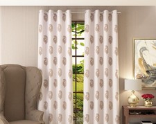 Pure Cotton Eyelet Door Curtain 7 Feet Pack of 2
