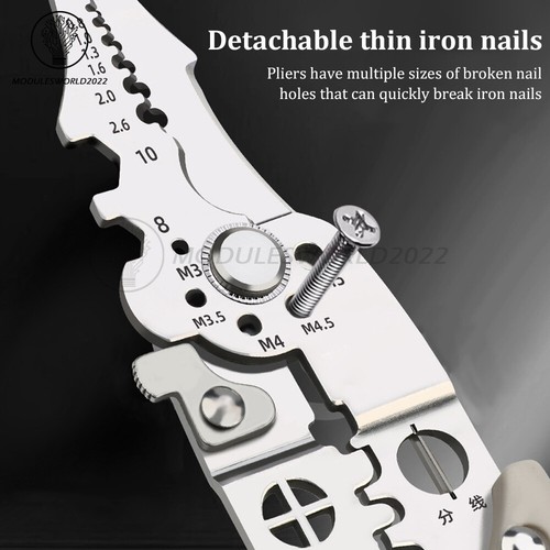 Wire Stripper Pliers Multifunctional Electric Cable Stripper Crimper Cutter Tool - Picture 7 of 14