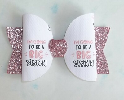 HANDGEMACHTE HAARSCHLEIFEN - GLITZER UND KUNSTLEDER - GROSSE/KLEINE SCHWESTER