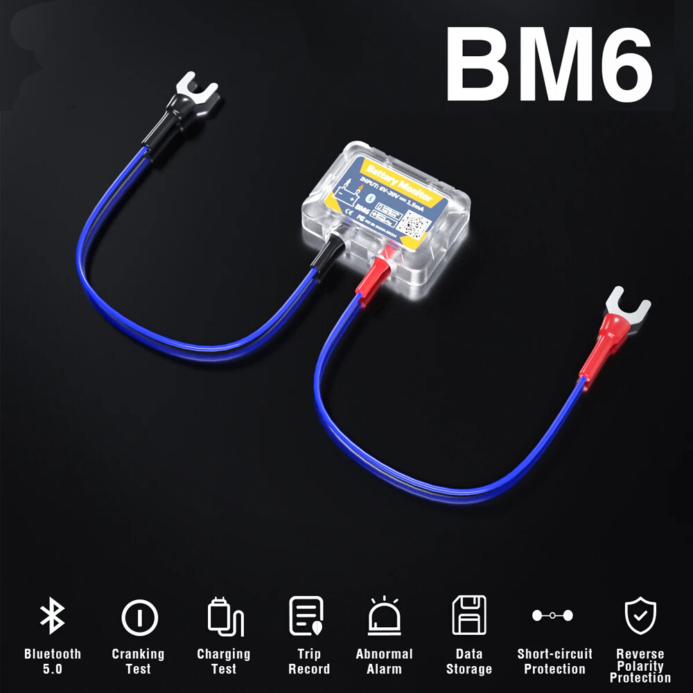 QUICKLYNKS BM6 Car Health Cranking Charging Analyzer 12V Battery Monitor Tester