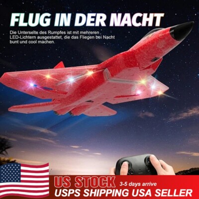 US Remote Control Fighter F22 Plane 2.4GHz EPP Foam RC Plane Glider Red Airplane