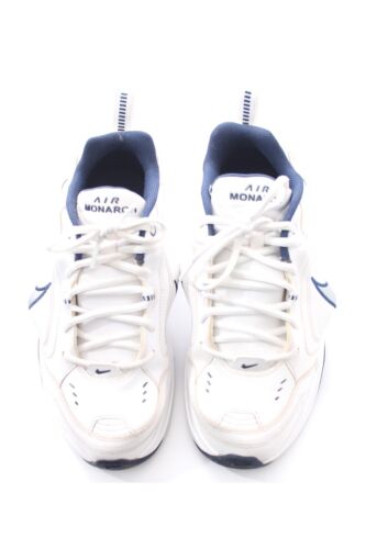 Nike x Martine Rose x Air Monarch IV Leather Sneakers / White/Navy - Picture 2 of 6