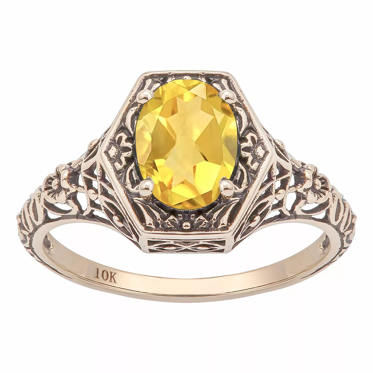 Oval citrine ring sale
