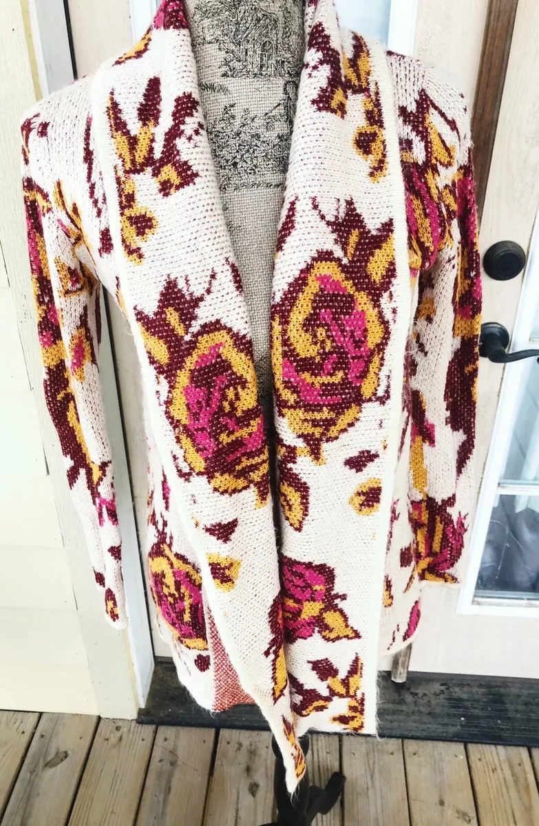 Woven heart best sale cardigan