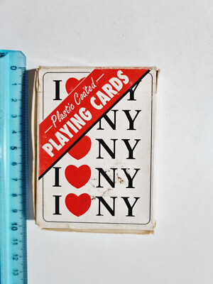 SPIELKARTEN I LOVE NEW YORK HOYLE POKER ORIGINAL VINTAGE PLAYING CARD NEU