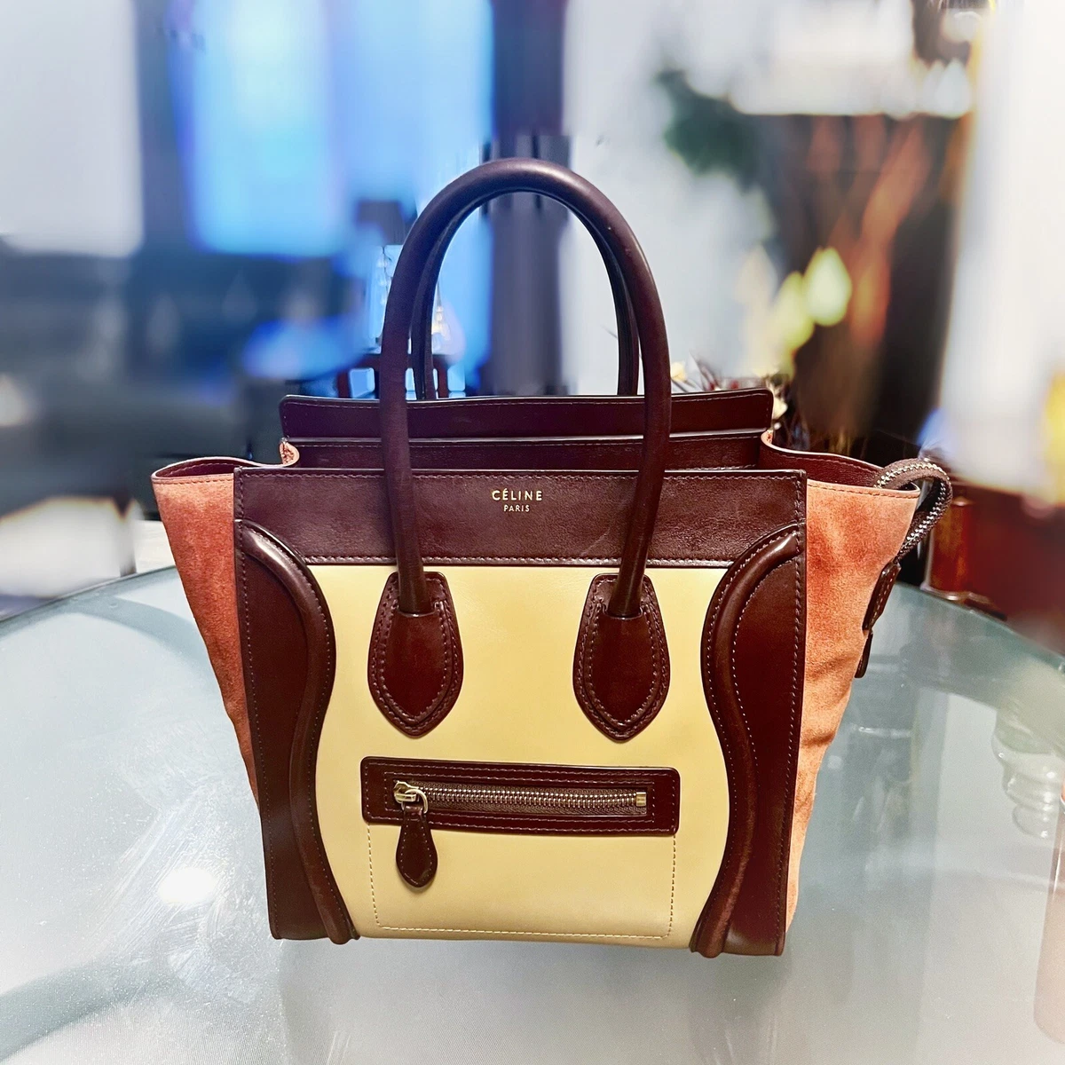 Celine Tri-Color Micro Luggage Bag