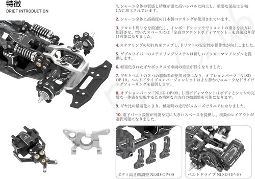 Kyosho Mini-Z P.D LS Studio 1/27 RWD Drift Car Assembly Kit Natively AWD wheels - Picture 6 of 7