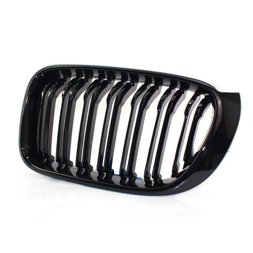 2 pezzi/set griglia anteriore doppia lamella nera lucida per BMW F25 X3 F26 X4 2015-17 griglia - Foto 3 di 7
