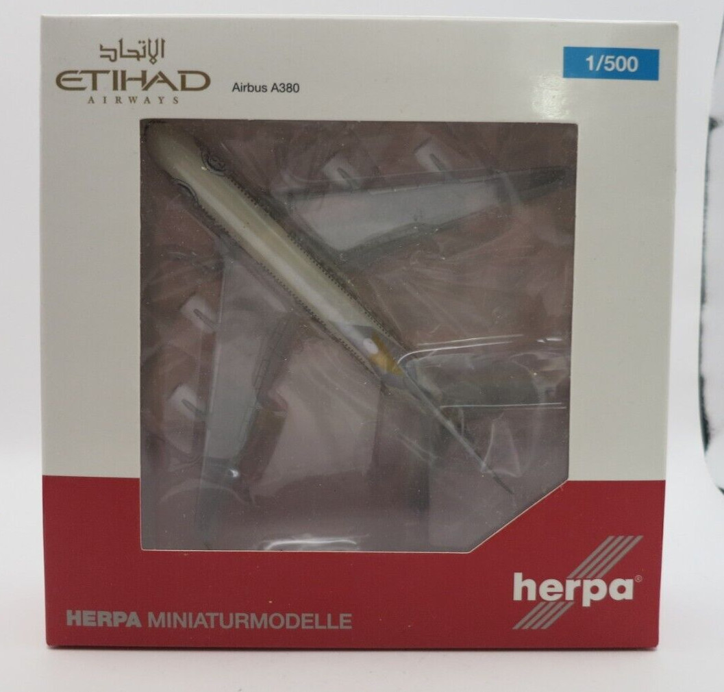 Herpa Etihad Airways Airbus A380 Aircraft Model - Year of Zayed - 531948 - 1/500