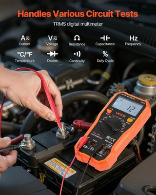 Digital Multimeter, 6000-Count TRMS DC/AC Voltmeter Current Tester, Professiona