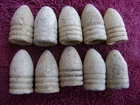 (10) CIVIL WAR DROPPED/UNFIRED  BULLETS (PORT HUDSON)