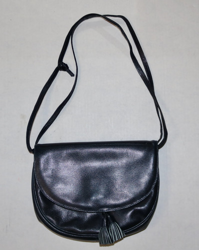 BOTTEGA VENETA vintage dark midnight blue shoulder bag purse