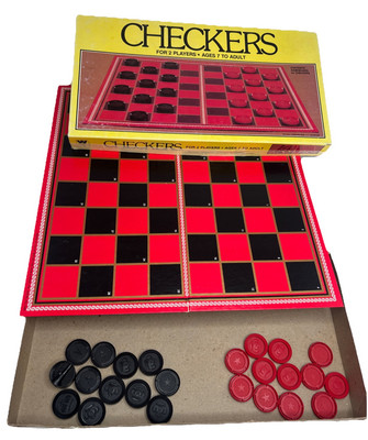 Vintage 1981 Whitman Checkers Board Game 4708 Western Publishing Family 