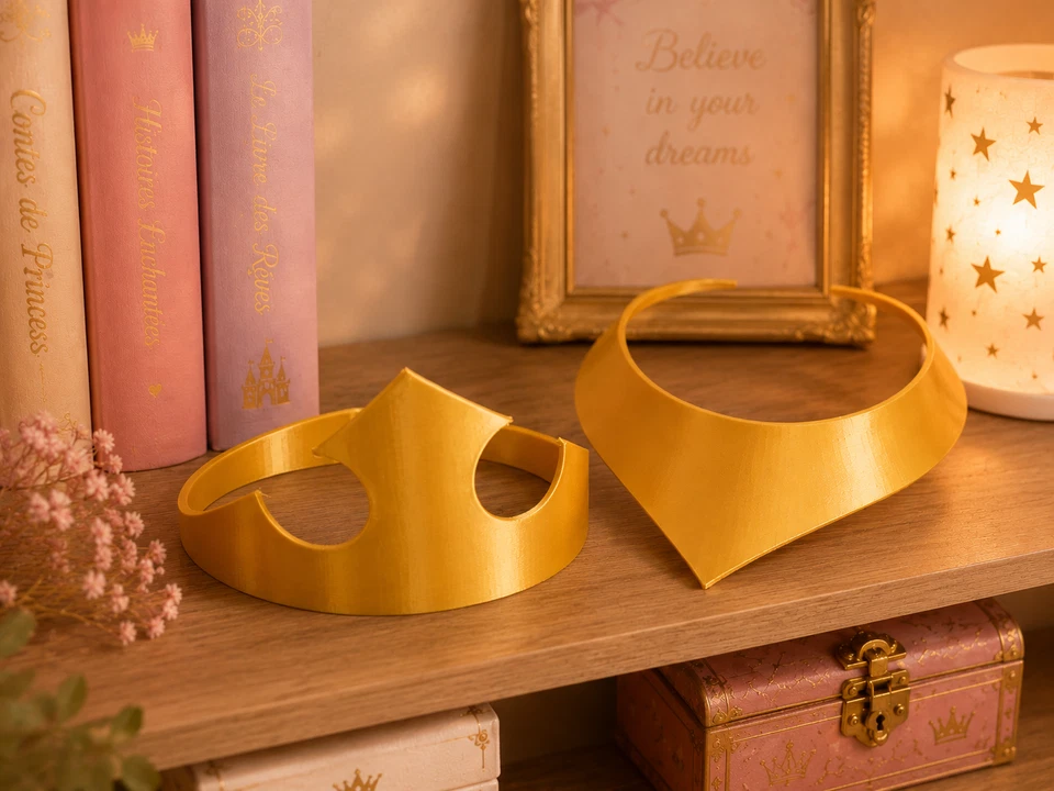 👑 Couronne & Collier Princesse Aurore – Cosplay, Anniversaire, Carnaval 👑 - Photo 1/4