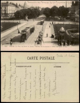 Tours Place du Palais de Justice, Avenue de Grammont et Hotel Metropole 1910
