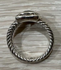 David Yurman Petite Albion Ring With Prasiolite And Diamonds Size 7