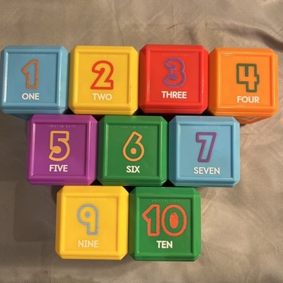 Fisher Price Laugh & Learn Blocks Baby Toys 2 x2 Motor Skills Set/9 #3 Numbers