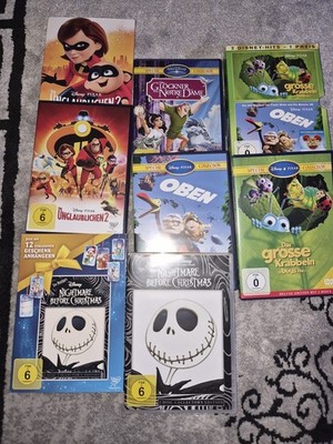 Disney Dvds Pixar Die Unglaublichen Oben Nightmare Before Christmas Glöckner
