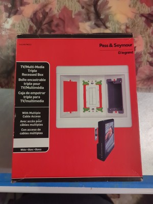 Pass & Seymour Legrand TV/Multi-Media Triple Recessed Box