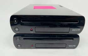 Broken Lot of 2 Wii U Black 32GB WUP-101(02) Video Game Consoles Parts / Repair