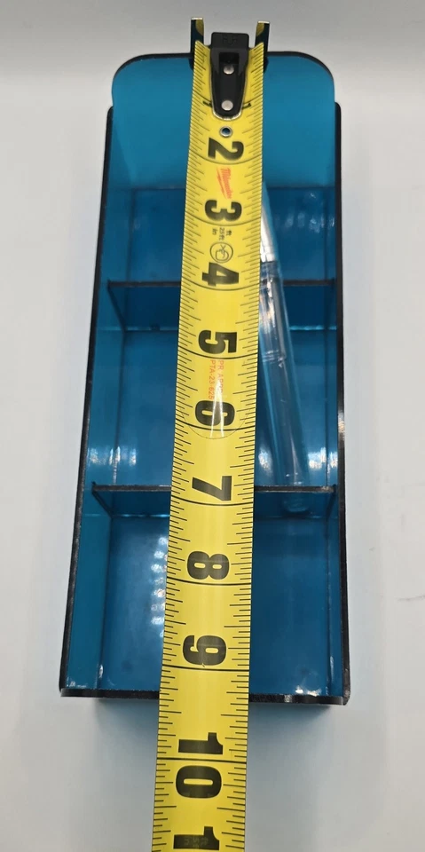 Vintage Clinique Turquoise Blue Acrylic Cosmetic Organizer Bathroom Vanity Tray - Image 3 of 4