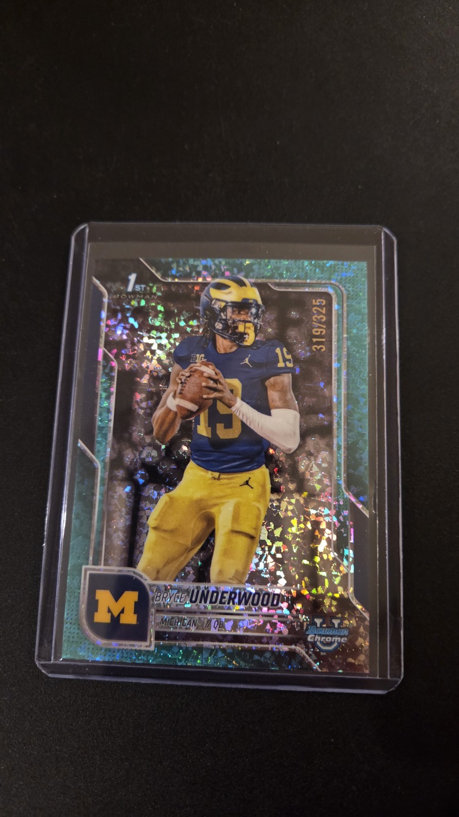 2025 Bowman Chrome U - Aqua Mini Diamond #196 Bryce Underwood 1st 319/325