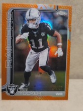 2025 Topps Chrome Football Tre Tucker #175 Leather Orange Wave /25