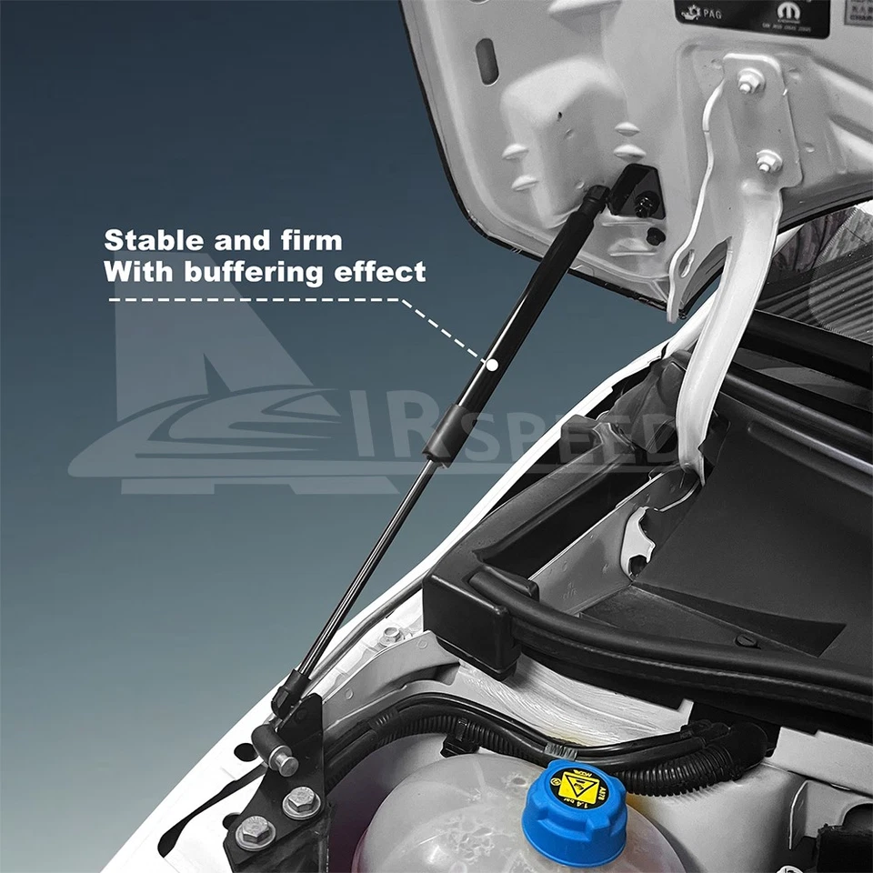 For FIAT 500 08-24 Abarth 595 695 12-24 Hood Lift Support Hydraukic Strut Black - Image 4 of 4