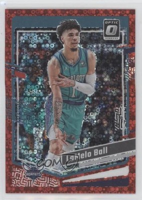 2023-24 Panini Donruss Optic Fast Break Red Prizm 19/75 LaMelo Ball #29 hs9