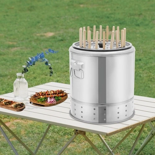 20 Skewers Camping BBQ Grill Portable Barbecue Outdoor Charcoal Barrel Grill
Opens in a new window o