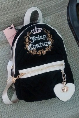 Juicy Couture Black & White Quilted Backpack new with tag | eBay