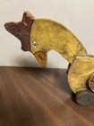 Vintage Wooden Pull-a-Long Duck Toy on Wheels — photo 3