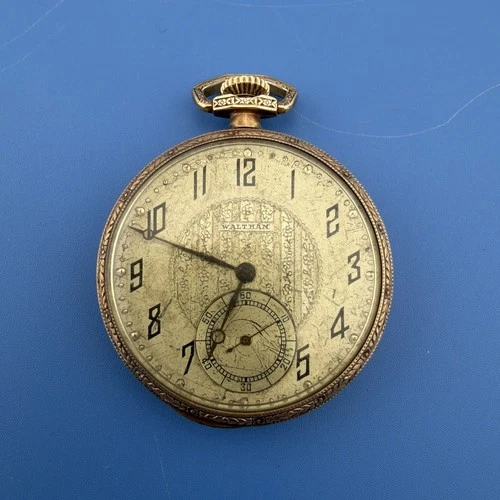Antique Waltham 12s Pocket Watch – 17 Jewels – 14k Gold Filled – c.1918 – Runs
