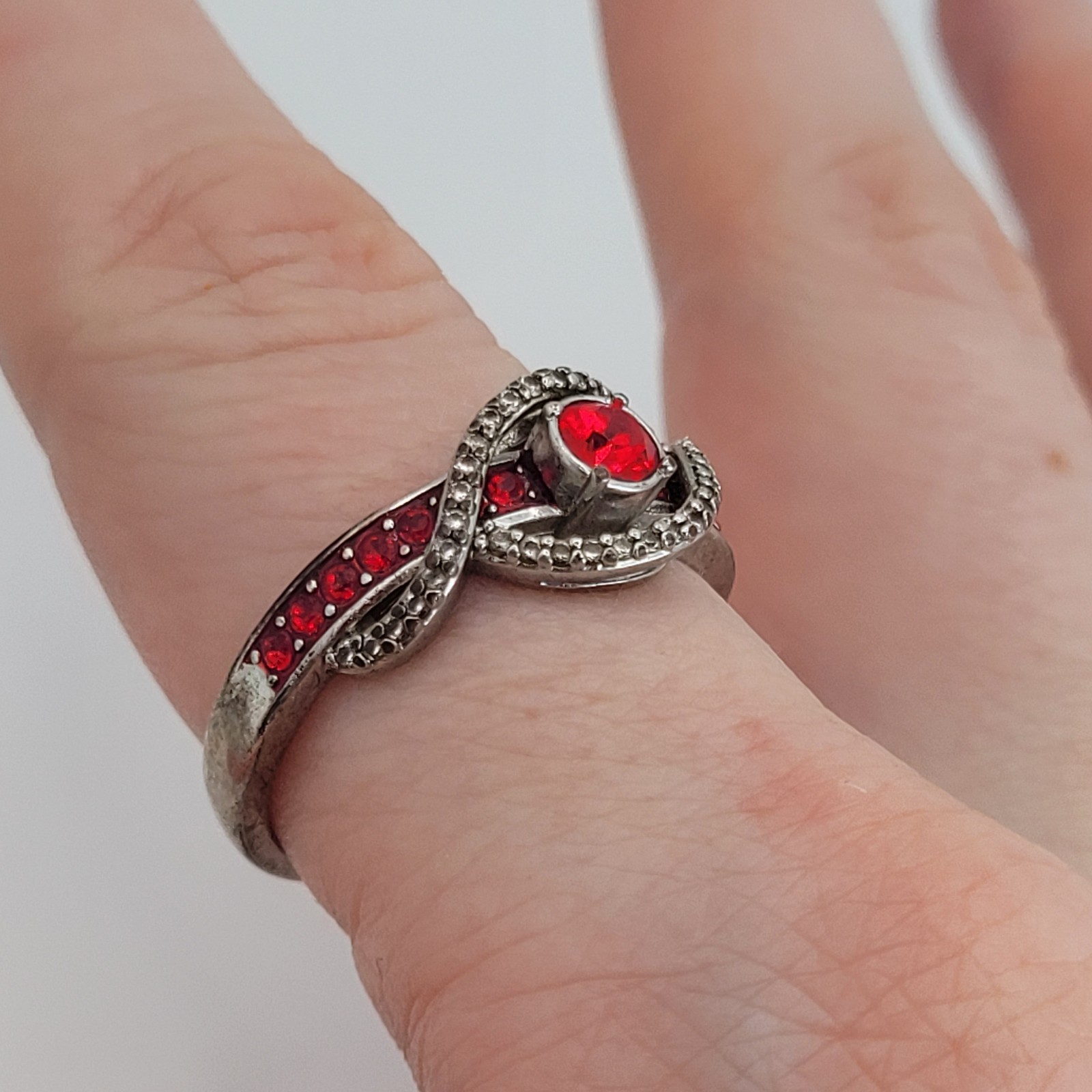 Danbury Mint Ruby Red Simulated Diamond  Twisted … - image 2