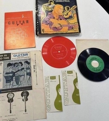 Vintage Mel Bay Guitar Book Instruction 45 Record Ephemera Lot