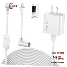 25FT 15W Power Cord and Adapter Compatible with Ring Spotlight Cam