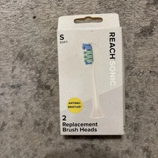 2 Reach Sonic USB Replacement Toothbrush Heads Antibacterial Bristles