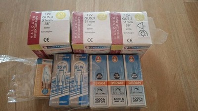 Halogen 12V Leuchtmittel gemischt als Konvolut,    GU 5,3 - G4 - GY6,35   NEU
