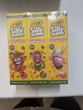 6 pk Crayola Silly Scent Anticavity Toothpaste Strawberry Bubble Gum Watermelon