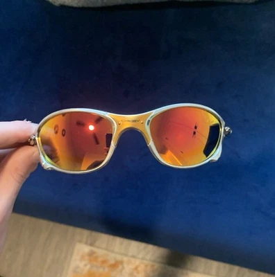 Vintage Oakley Sunglasses 2016 plastic. Comes with a replacement case. Flawless. - Image 1 of 4