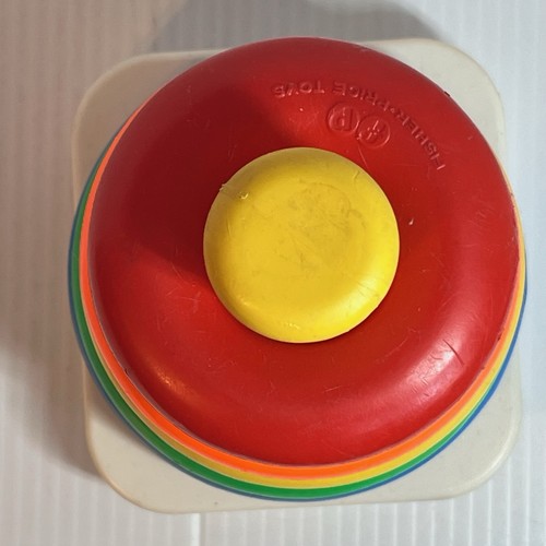 Vintage Fisher Price Rock-a-Stack Tower Baby Toy 5 Rings #1050 1980s ...