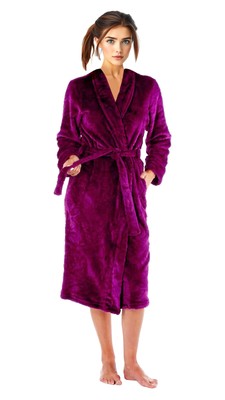 i-Smalls Luxurious Plush Dressing Gown for Women Soft Velvety Texture Elegant