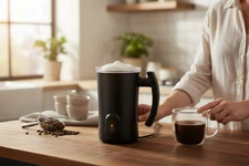 Electric Milk Frother - Handheld Foam Maker for Latte Art & Cappuccinos