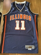 Dee Brown Signed Nike Illinois Jersey